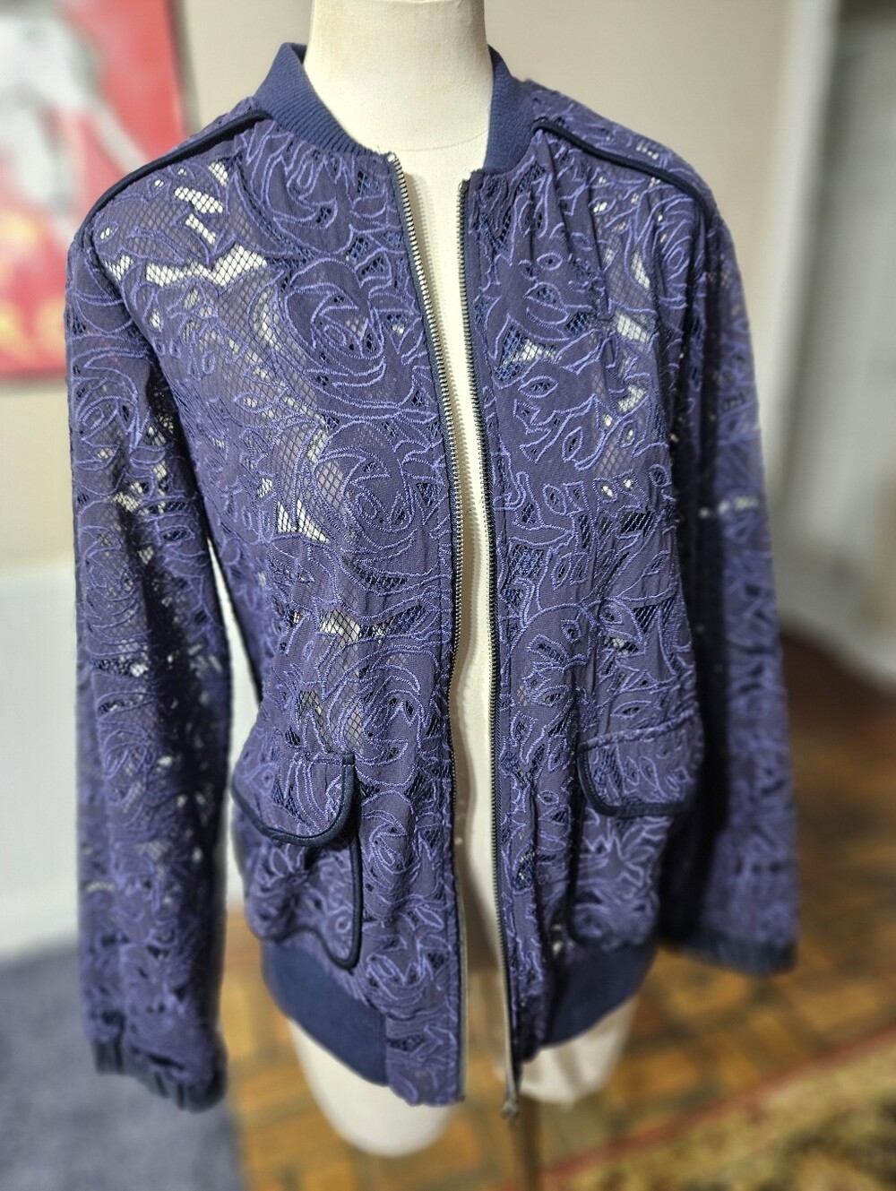 Anthropologie Elevenses Lace Jacket Small